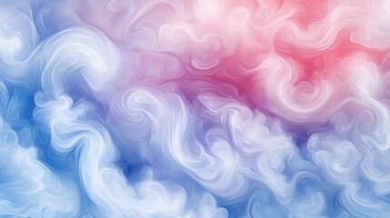 Fototapeta premium Dreamy Floral Swirls with Soft Gradients and Fluid Lines in Artistic Style V2