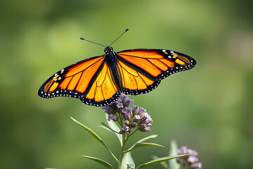 Fototapeta premium Monarch butterfly on flower