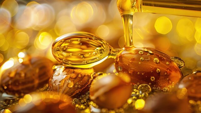 Argan Oil: Packed with Vitamin E and fatty acids, this oil is extracted from Moroccan argan tree kernels, widely used for its moisturizing and anti-aging properties.
