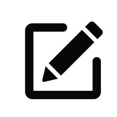 Pencil Square icon vector stock illustration