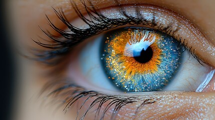 A Close Up View Of A Sparkling Blue Eye