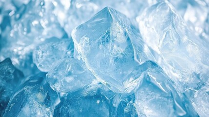 Overlapping Icy Blue Triangles Creating a Modern Edgy Design in Raw Style Art