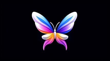 Vibrant Colorful Butterfly Wings Abstract Design