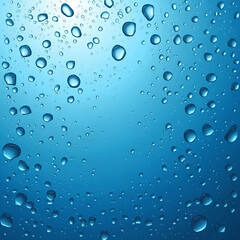 Aerial view of water droplets on a blue background, perfect for wallpaper