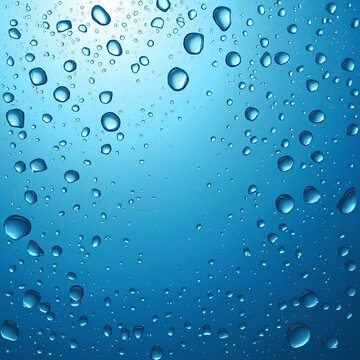 Aerial view of water droplets on a blue background, perfect for wallpaper