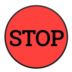 red stop sign on white background
