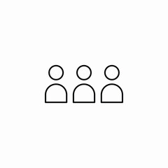 Group people team icon vector sign