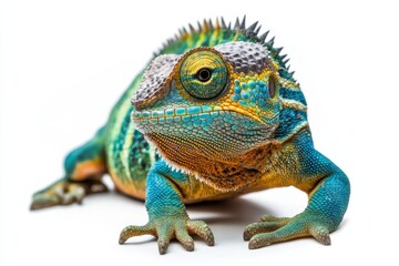 Fototapeta premium Vibrant chameleon close-up
