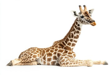 Obraz premium Sweet Giraffe Calf Resting