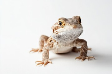 Close-up of a curious bearded dragon.