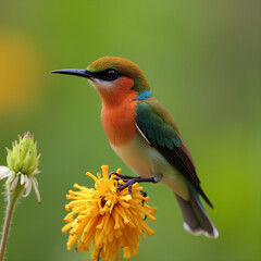Hummingbirds are small birds that play an important role in pollination. They are tiny, colorful creatures whose main food sources are nectar and flower juice.