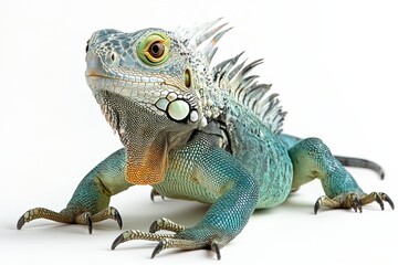 Obraz premium Vibrant Green Iguana Close-Up