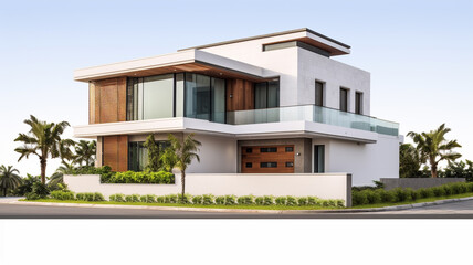 Fototapeta premium Modern home exterior. 