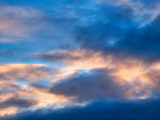Stormy Winter Clouds at Sunrise on a January Morning