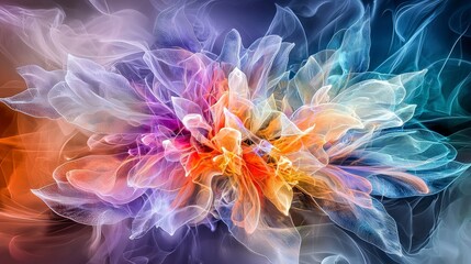 Delicate light painting of soft colors abstract art digital creation ethereal environment artistic viewpoint