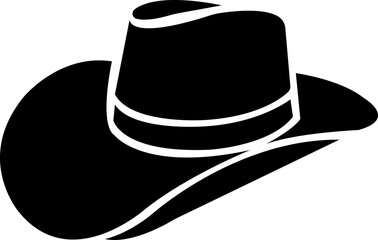 Cowboy hat icon.west illustration sign collection.Uncle Hat Cut File, Daddy's Hat Stencil, Rodeo Vector, Howdy Clipart.Texas symbol or logo.Cowboy hat icon in silhouette style vector art illustration.