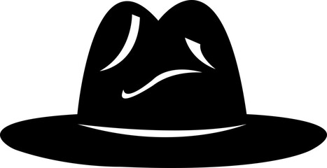 Cowboy hat icon.west illustration sign collection.Uncle Hat Cut File, Daddy's Hat Stencil, Rodeo Vector, Howdy Clipart.Texas symbol or logo.Cowboy hat icon in silhouette style vector art illustration.