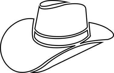 Cowboy hat icon.west illustration sign collection.Uncle Hat Cut File, Daddy's Hat Stencil, Rodeo Vector, Howdy Clipart.Texas symbol or logo.Cowboy hat icon in silhouette style vector art illustration.