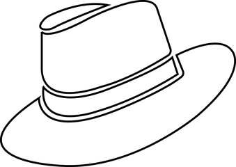 Cowboy hat icon.west illustration sign collection.Uncle Hat Cut File, Daddy's Hat Stencil, Rodeo Vector, Howdy Clipart.Texas symbol or logo.Cowboy hat icon in silhouette style vector art illustration.