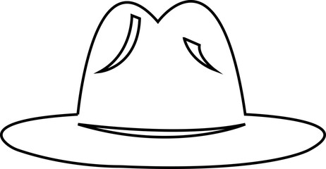 Cowboy hat icon.west illustration sign collection.Uncle Hat Cut File, Daddy's Hat Stencil, Rodeo Vector, Howdy Clipart.Texas symbol or logo.Cowboy hat icon in silhouette style vector art illustration.