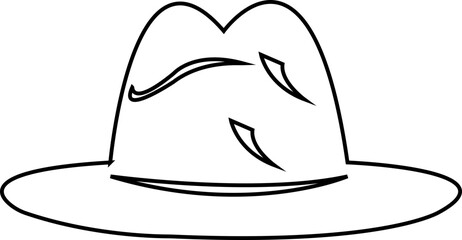 Cowboy hat icon.west illustration sign collection.Uncle Hat Cut File, Daddy's Hat Stencil, Rodeo Vector, Howdy Clipart.Texas symbol or logo.Cowboy hat icon in silhouette style vector art illustration.