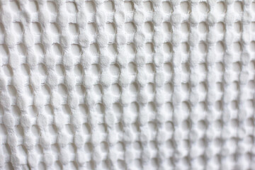 Fabric texture white waffle towel, fabric on background, large towel cell