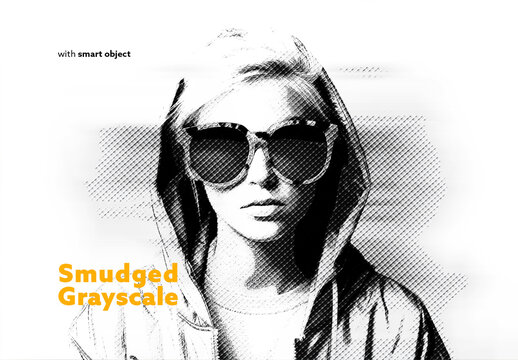 Smudged Grayscale Effect