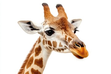 Naklejka premium Close-up of a Giraffe's Head