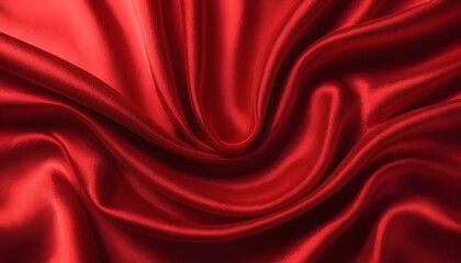 Fototapeta premium Red silk fabric 