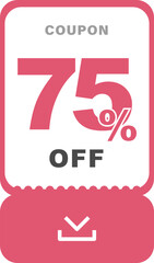 Naklejka premium 쿠폰할인권