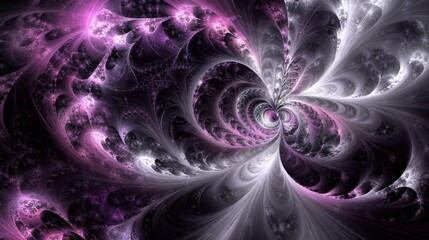 Dynamic Artistic Swirls of Dark and Light Purple Blending Together in Abstract Design