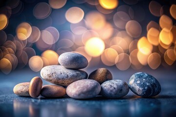 Moody, isolated rocks against a stark white backdrop, bathed in low light.