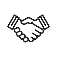 Handshake icon vector image. Suitable for mobile apps, web apps and print media.
