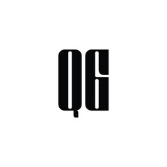 QG monogram logo design letter text name symbol monochrome logotype alphabet character simple logo
