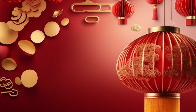 Chinese new year of abstract background in a realistic celebration