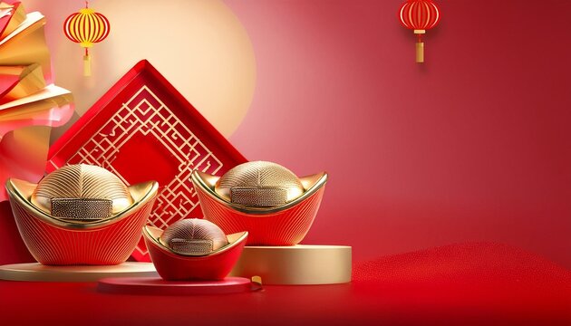Chinese new year of abstract background in a realistic celebration