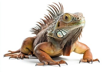 Obraz premium Vibrant Green Iguana Close-Up
