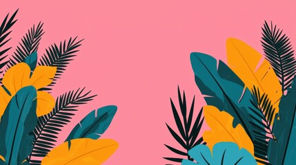 Spring Equinox day concept. Exotic Tropical Floral Patterns for Spring Equinox Abstract Background