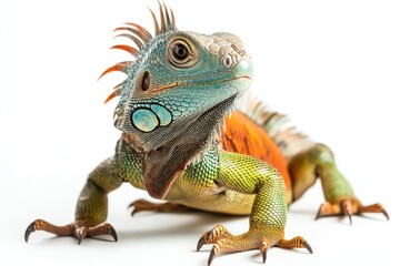 Obraz premium Vibrant Green Iguana Portrait