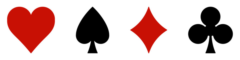 Suit deck of playing cards on white background. Vector illustration