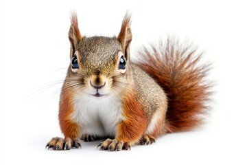 Adorable red squirrel posing for the camera.