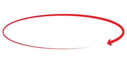 Round or Circle Arrows icon. Black and Red  round Arrows icon Design. Vector illustration.