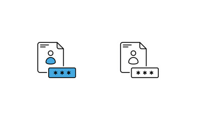 Password icon vector set