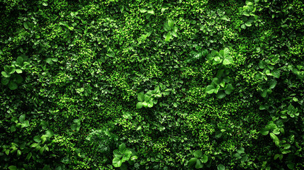 Lush green vertical garden wall background