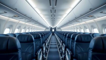 interior of a passenger plane