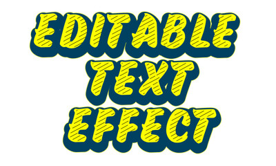 striped pattern editable text effect vector illustration