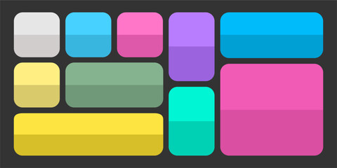 Fototapeta premium Modular shapes and bento grid 