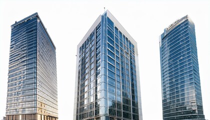 Obraz premium Architectural Landmarks – Contemporary Office Skyscraper Downtown Business District – Skyscraper Collection for Commercial Use