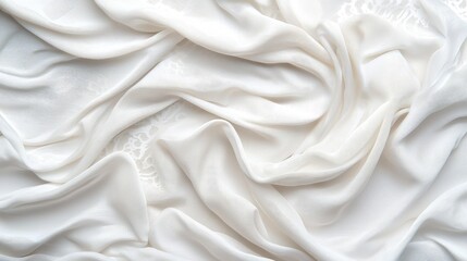 Obraz premium Draped white fabric texture background. Website design