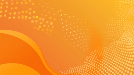 Abstract Orange and Yellow Background with Polka Dots